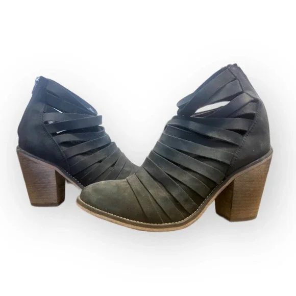 Free People Black Hybrid Strappy Bootie Size eu 41 US 8.5 - Picture 3 of 8